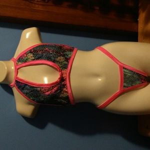 Multi color snake print with hot pink